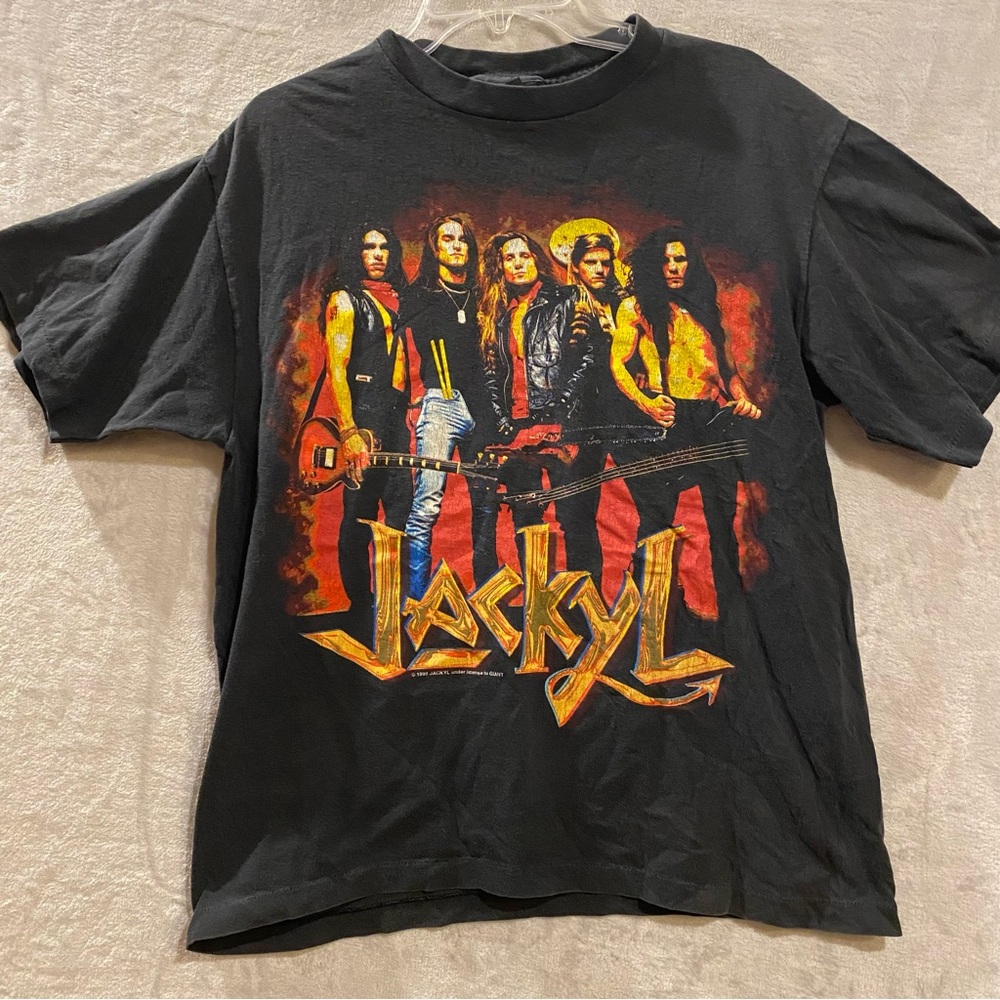 Vtg.Jackyl Shirt Men’s Large Black Tee 1993 Rock Me Roll Me Jackyl Me Off Tour